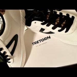 Tretorn | White Sneakers with Leopard Print Detail